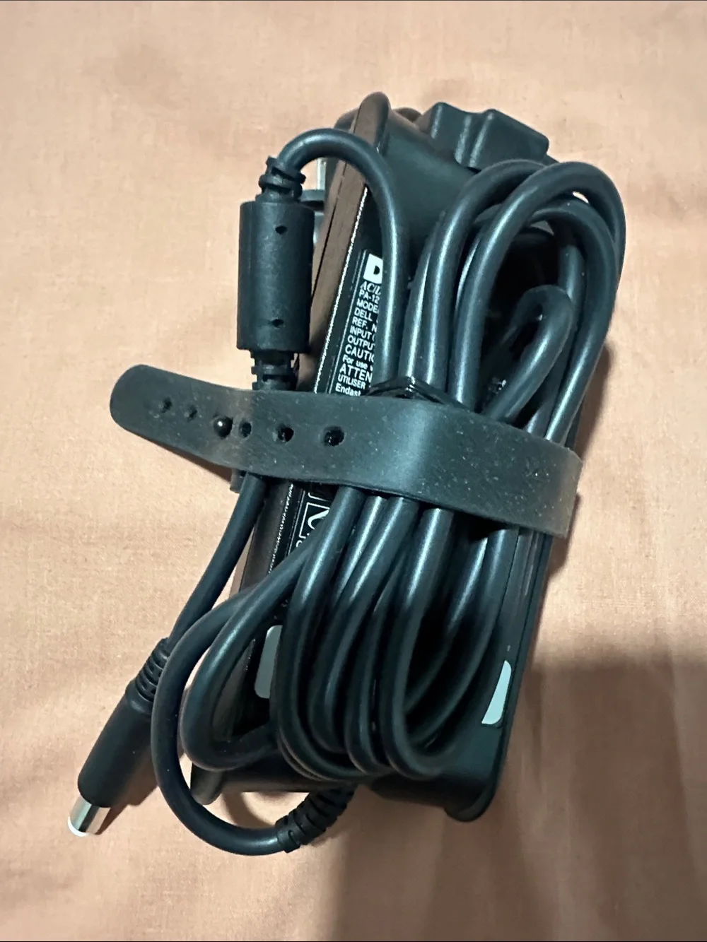 Dell Black Power Adapter with Barrel Connector - Slim Travel Version